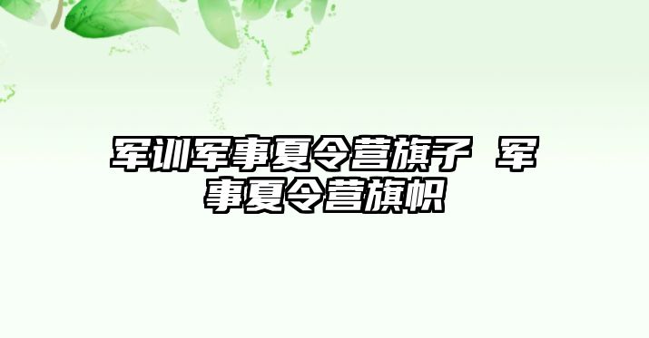軍訓軍事夏令營旗子 軍事夏令營旗幟