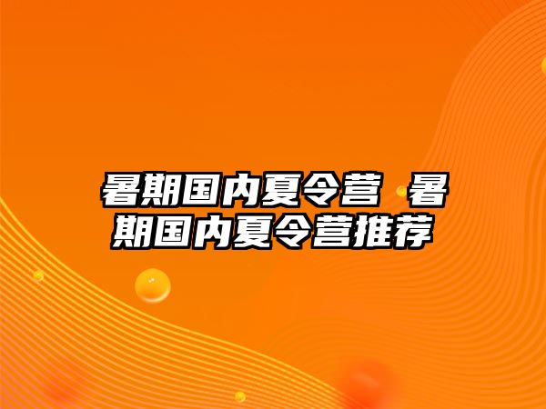暑期國內夏令營 暑期國內夏令營推薦