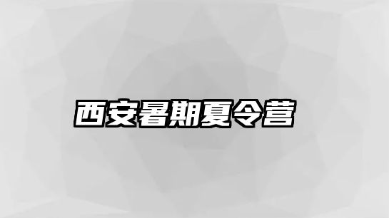 西安暑期夏令營 