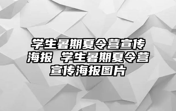 學生暑期夏令營宣傳海報 學生暑期夏令營宣傳海報圖片
