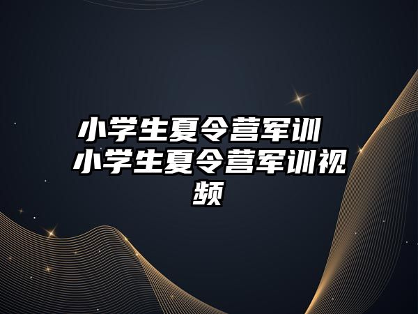 小學生夏令營軍訓 小學生夏令營軍訓視頻