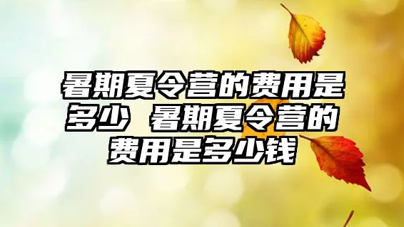 暑期夏令營的費用是多少 暑期夏令營的費用是多少錢