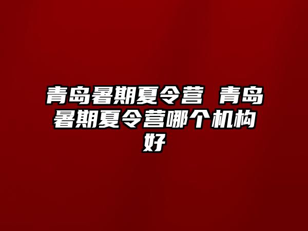 青島暑期夏令營 青島暑期夏令營哪個機構好