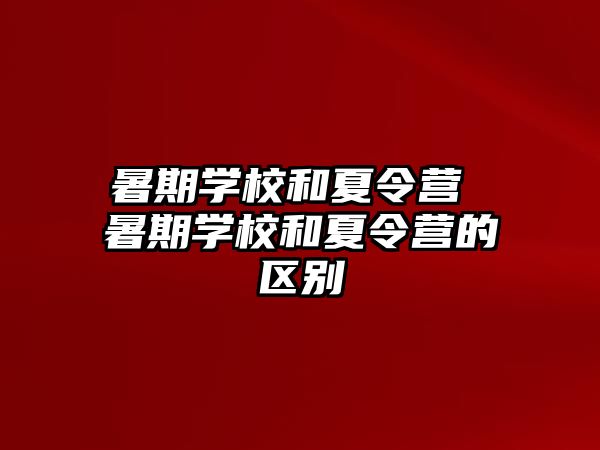 暑期學(xué)校和夏令營(yíng) 暑期學(xué)校和夏令營(yíng)的區(qū)別