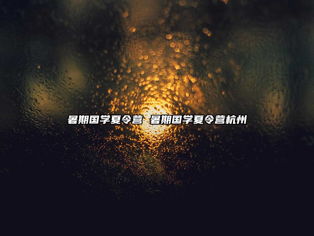 暑期國學夏令營 暑期國學夏令營杭州