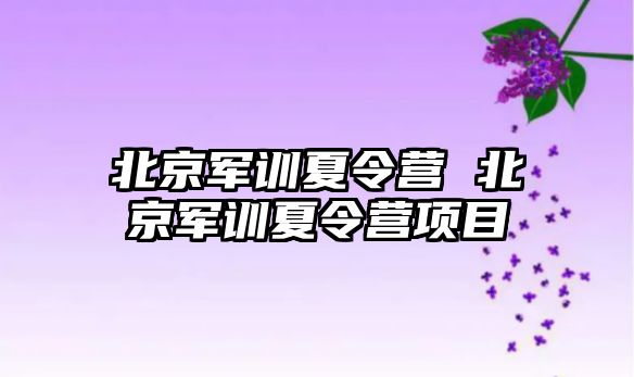 北京軍訓夏令營 北京軍訓夏令營項目