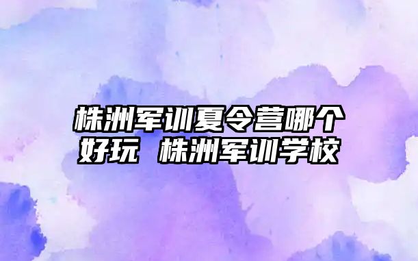 株洲軍訓夏令營哪個好玩 株洲軍訓學校
