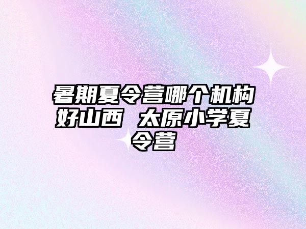 暑期夏令營哪個機構好山西 太原小學夏令營