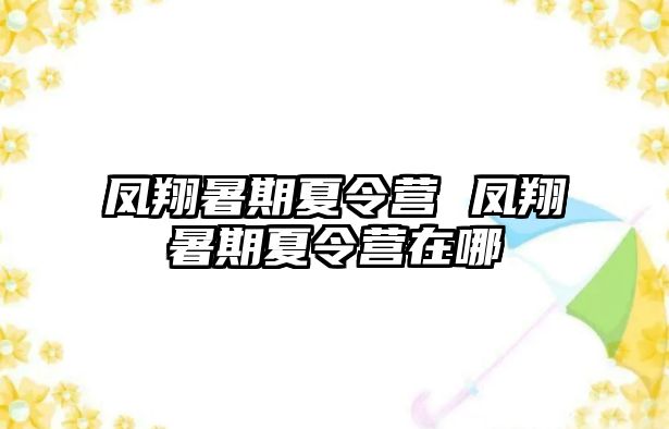 鳳翔暑期夏令營 鳳翔暑期夏令營在哪