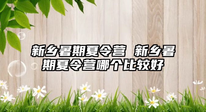 新鄉(xiāng)暑期夏令營 新鄉(xiāng)暑期夏令營哪個比較好