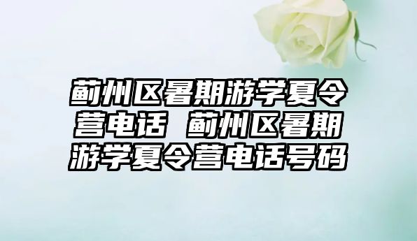 薊州區暑期游學夏令營電話 薊州區暑期游學夏令營電話號碼
