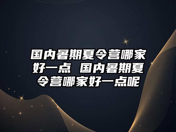 國內(nèi)暑期夏令營哪家好一點(diǎn) 國內(nèi)暑期夏令營哪家好一點(diǎn)呢