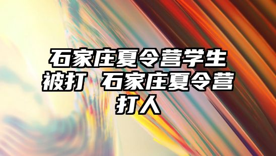 石家莊夏令營學生被打 石家莊夏令營打人