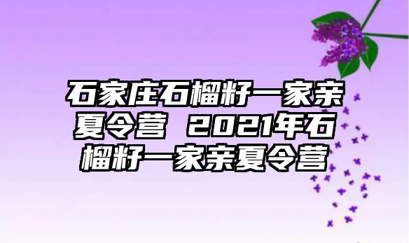 石家莊石榴籽一家親夏令營(yíng) 2021年石榴籽一家親夏令營(yíng)