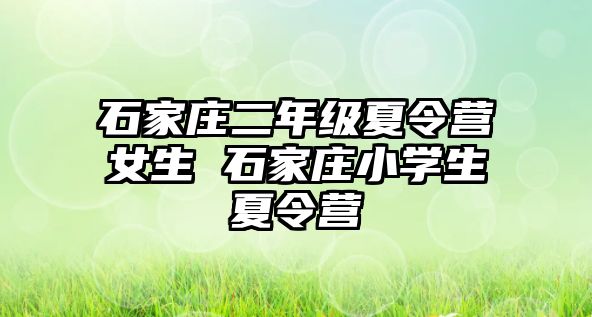 石家莊二年級夏令營女生 石家莊小學生夏令營