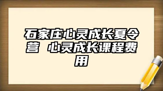 石家莊心靈成長夏令營 心靈成長課程費用