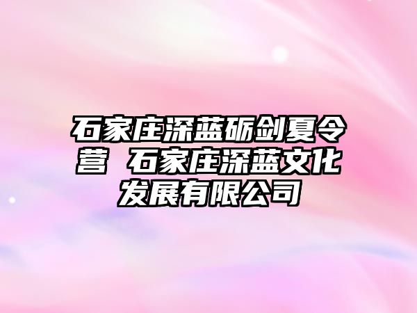 石家莊深藍礪劍夏令營 石家莊深藍文化發展有限公司
