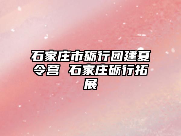 石家莊市礪行團建夏令營 石家莊礪行拓展