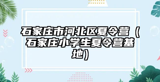 石家莊市河北區夏令營（石家莊小學生夏令營基地）