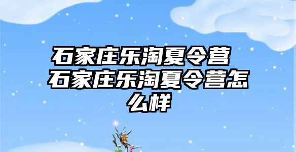 石家莊樂淘夏令營 石家莊樂淘夏令營怎么樣