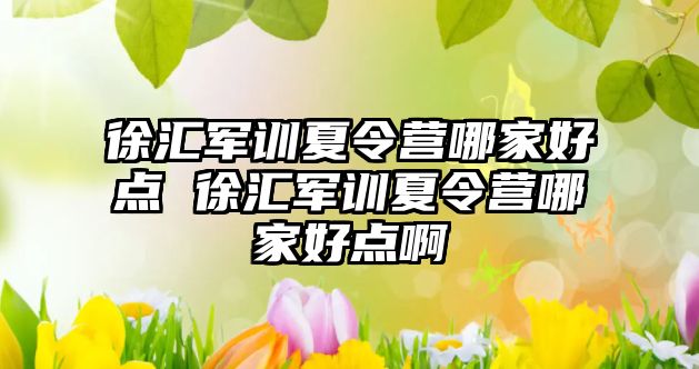徐匯軍訓夏令營哪家好點 徐匯軍訓夏令營哪家好點啊