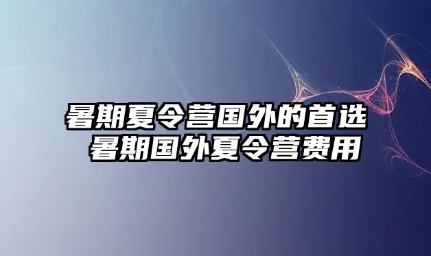 暑期夏令營國外的首選 暑期國外夏令營費用