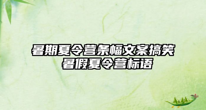 暑期夏令營條幅文案搞笑 暑假夏令營標語