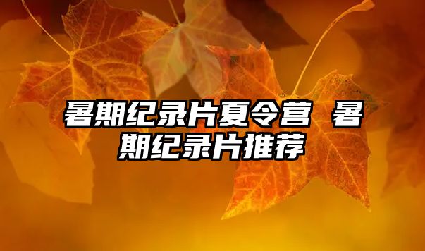 暑期紀(jì)錄片夏令營(yíng) 暑期紀(jì)錄片推薦