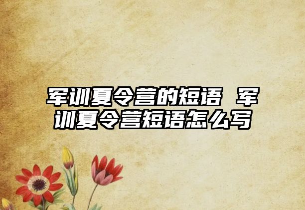 軍訓(xùn)夏令營的短語 軍訓(xùn)夏令營短語怎么寫