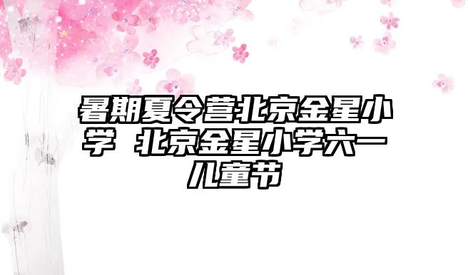 暑期夏令營北京金星小學(xué) 北京金星小學(xué)六一兒童節(jié)