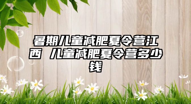 暑期兒童減肥夏令營江西 兒童減肥夏令營多少錢