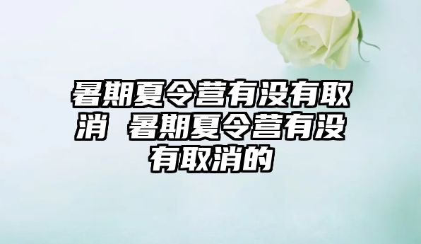 暑期夏令營有沒有取消 暑期夏令營有沒有取消的