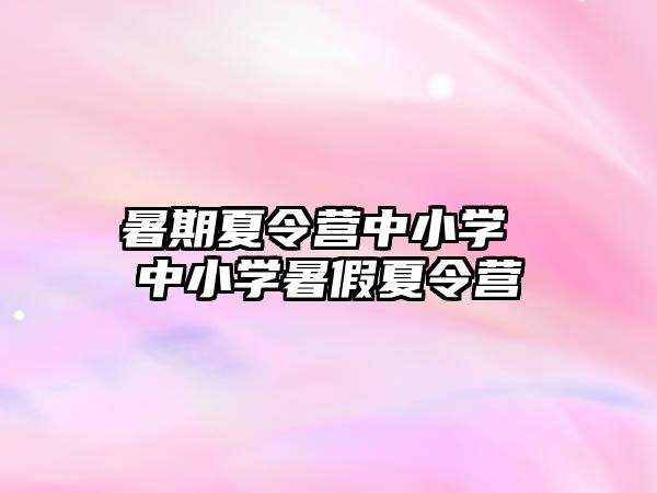 暑期夏令營(yíng)中小學(xué) 中小學(xué)暑假夏令營(yíng)