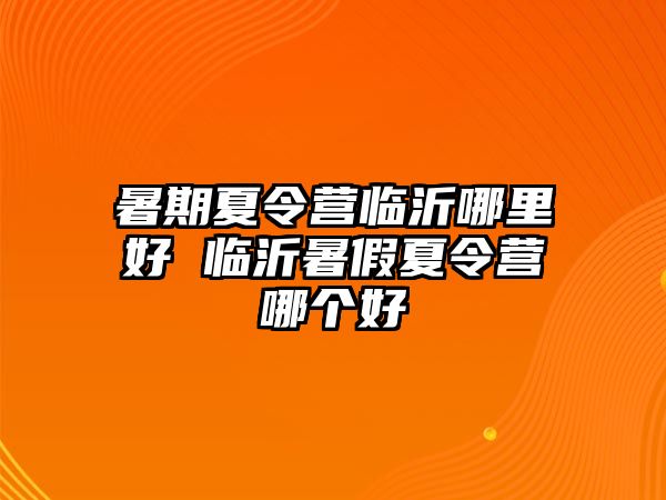 暑期夏令營臨沂哪里好 臨沂暑假夏令營哪個好