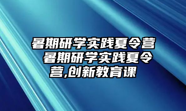 暑期研學實踐夏令營 暑期研學實踐夏令營,創新教育課