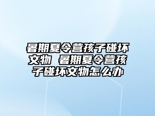 暑期夏令營孩子碰壞文物 暑期夏令營孩子碰壞文物怎么辦