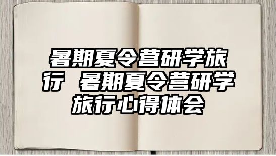暑期夏令營(yíng)研學(xué)旅行 暑期夏令營(yíng)研學(xué)旅行心得體會(huì)