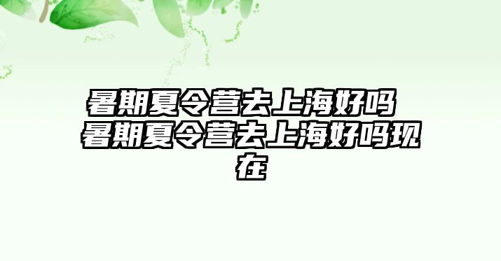 暑期夏令營去上海好嗎 暑期夏令營去上海好嗎現在