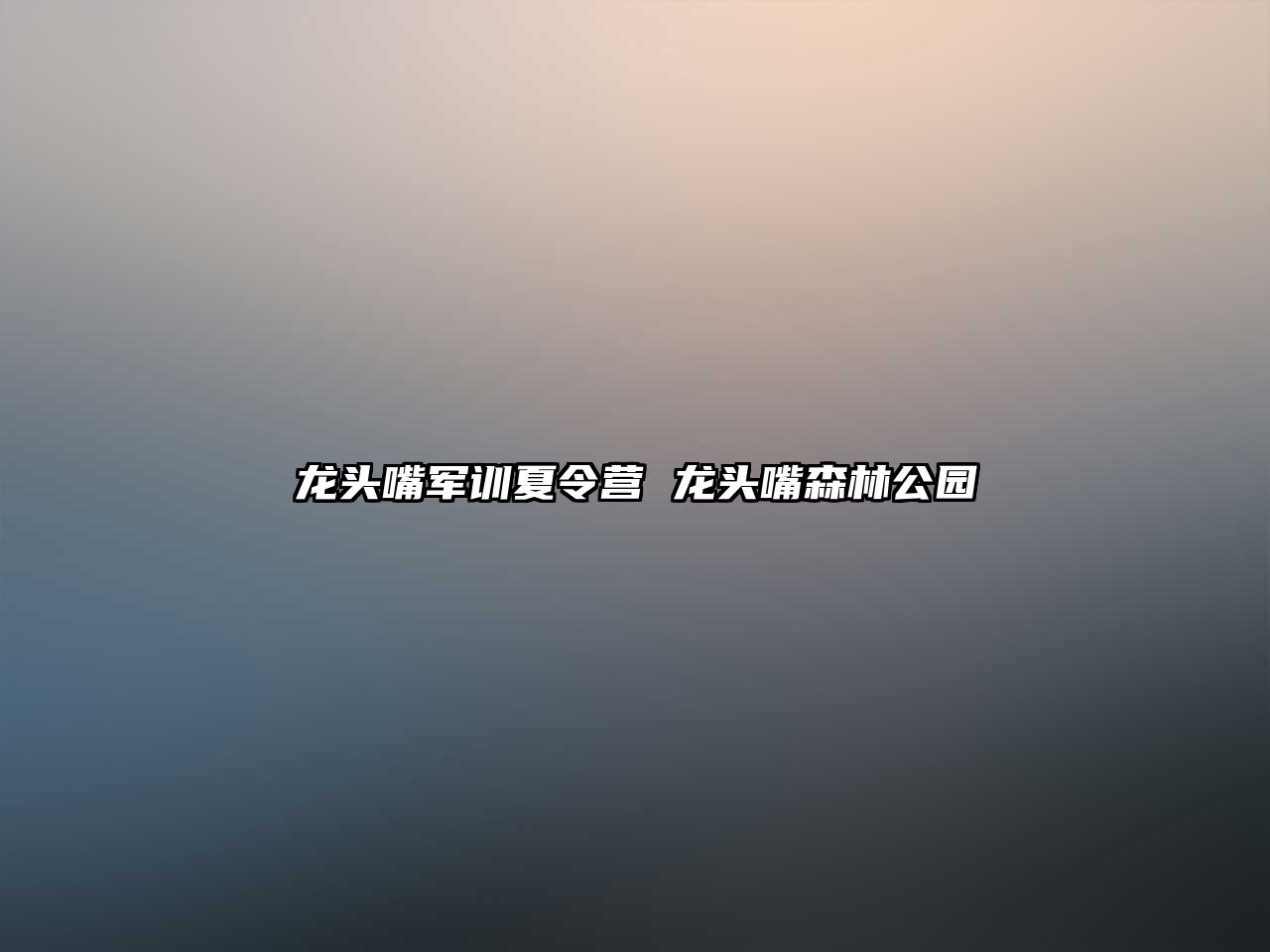 龍頭嘴軍訓(xùn)夏令營(yíng) 龍頭嘴森林公園