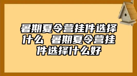 暑期夏令營掛件選擇什么 暑期夏令營掛件選擇什么好