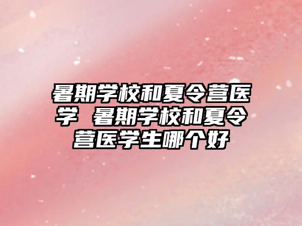 暑期學校和夏令營醫學 暑期學校和夏令營醫學生哪個好