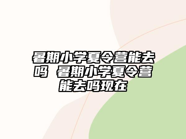 暑期小學夏令營能去嗎 暑期小學夏令營能去嗎現在
