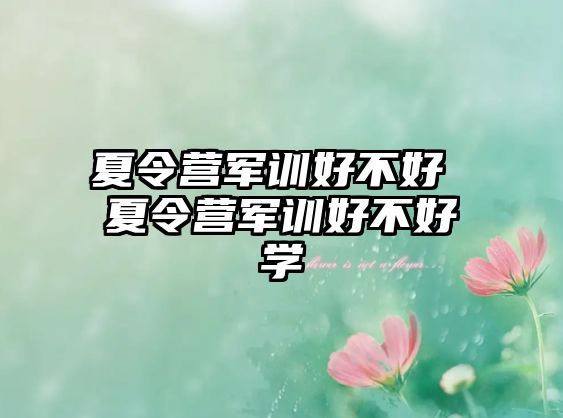 夏令營軍訓好不好 夏令營軍訓好不好學