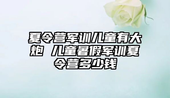 夏令營軍訓兒童有大炮 兒童暑假軍訓夏令營多少錢