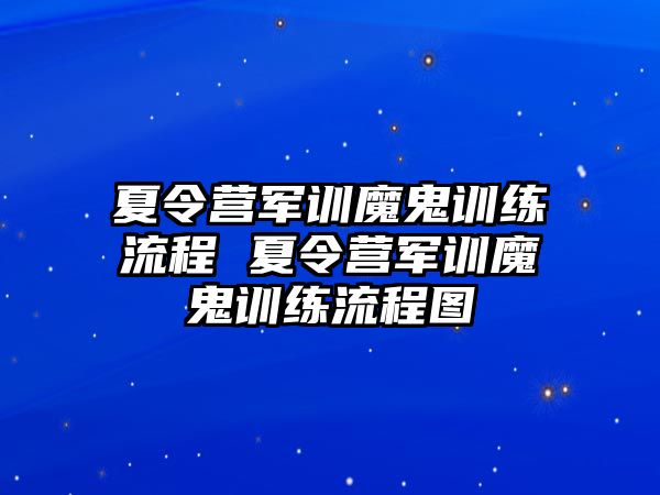 夏令營軍訓魔鬼訓練流程 夏令營軍訓魔鬼訓練流程圖