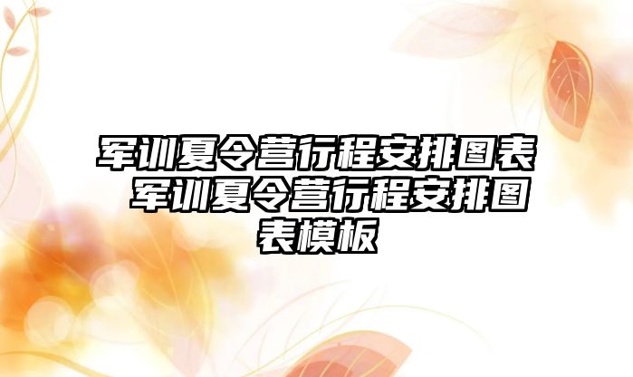 軍訓夏令營行程安排圖表 軍訓夏令營行程安排圖表模板