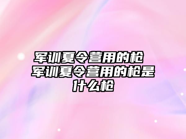 軍訓夏令營用的槍 軍訓夏令營用的槍是什么槍