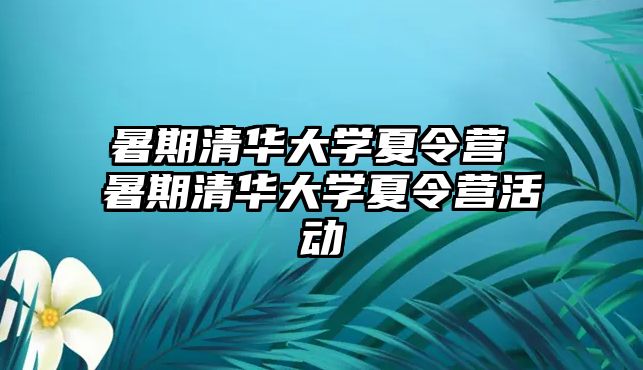 暑期清華大學夏令營 暑期清華大學夏令營活動