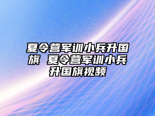 夏令營軍訓小兵升國旗 夏令營軍訓小兵升國旗視頻